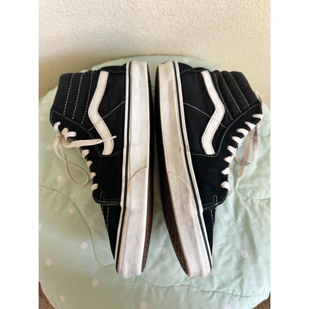 Vans Sk8-Hi Black/White High Top Lace-Up Sneakers Mens size 10